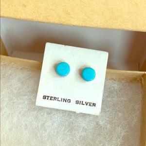 Turquoise sterling studs